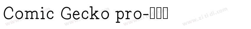 Comic Gecko pro字体转换